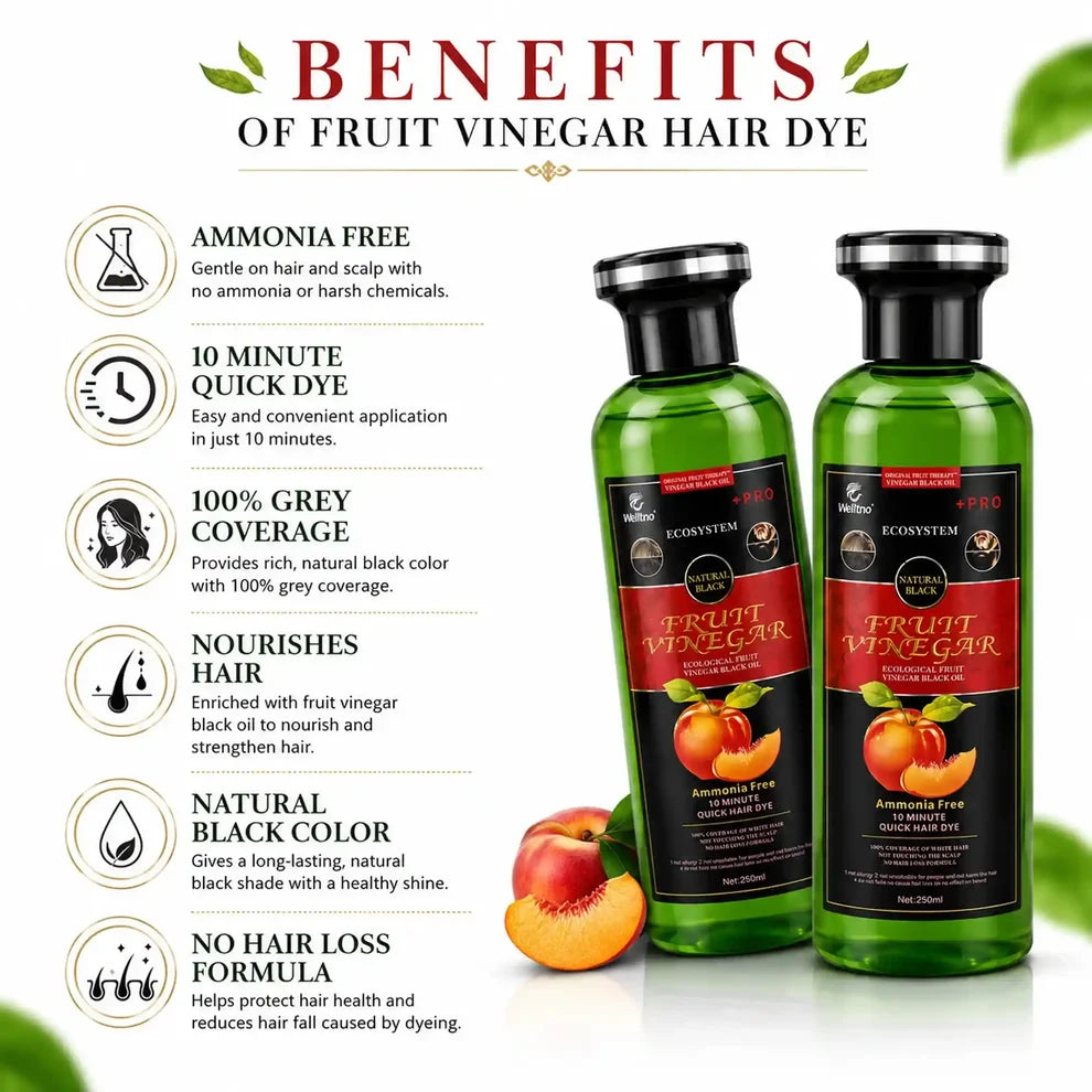 Fruit Vinegar Hair Color benefits graphic