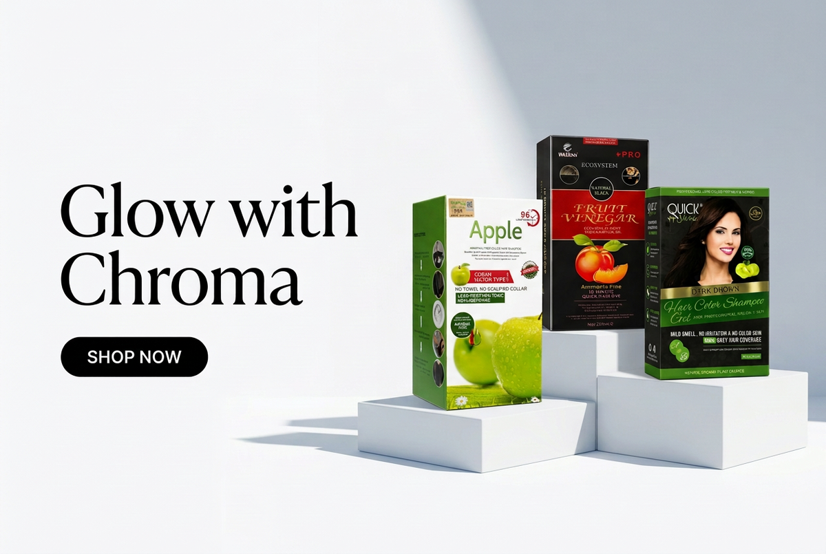 Chroma editorial banner with blue curve removed