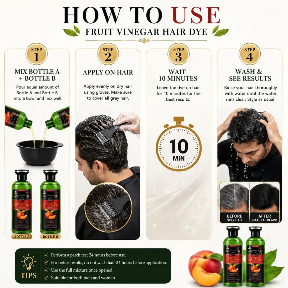 Fruit Vinegar Hair Color usage instructions