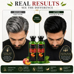 Fruit Vinegar Hair Color promotional before-and-after graphic