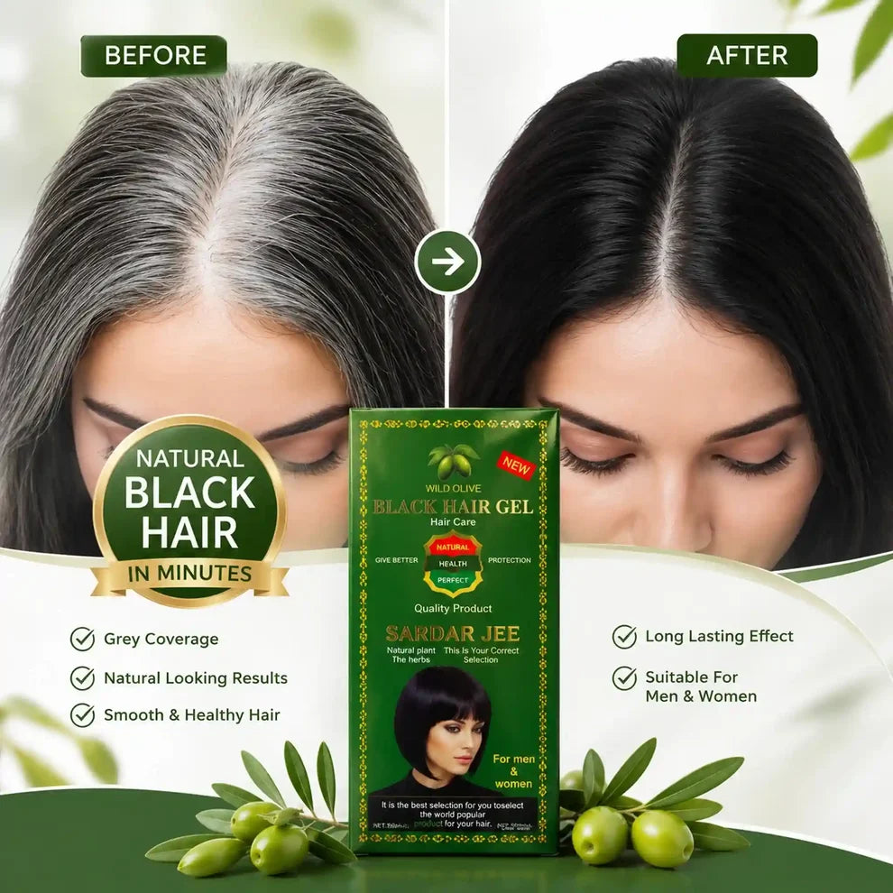 Sardar Jee Hair Color Gel promotional before-and-after graphic
